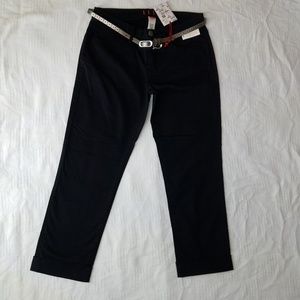 NWT Elle Cuffed Black My Favorite Capris